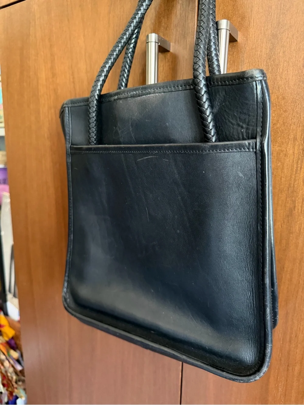 Brighton Black and Brown Zebra Haircalf Tote with Heart Charm